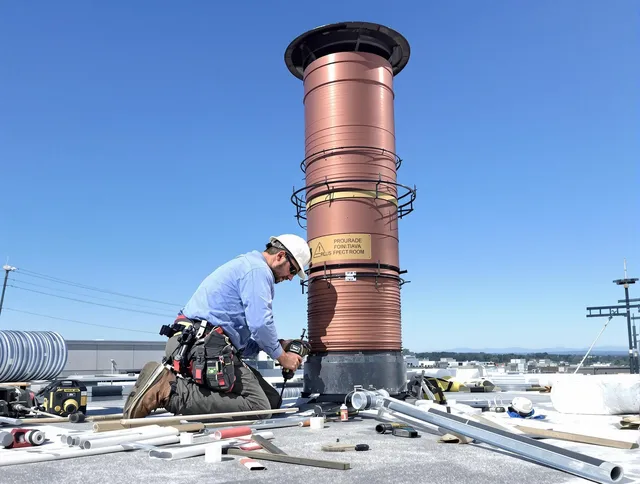 Installed chimney liner by Port Wentworth Chimney Sweep in Port Wentworth, GA