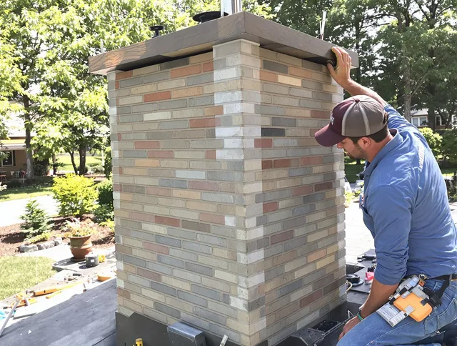Port Wentworth Chimney Sweep completing a modern chimney remodel in Port Wentworth, GA
