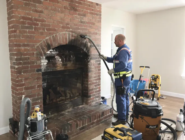 Port Wentworth Chimney Sweep expert performing detailed chimney sweep in Port Wentworth, GA
